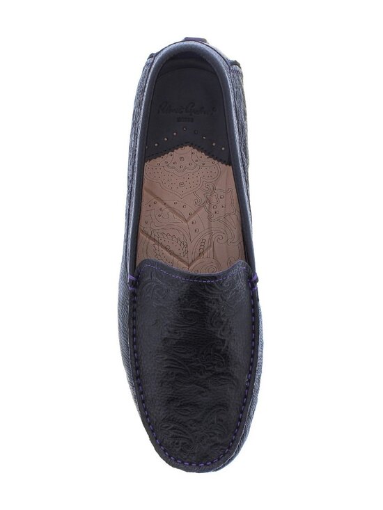 Robert Graham Mens Shoreline Driving Leather Loafer Shoes Black Size US 8.5 M main image 6